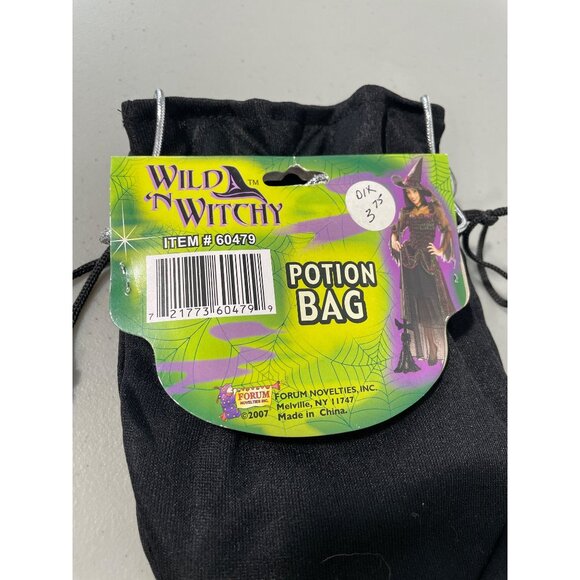 Forum Novelties Wild N Witchy Potion Bag Embroidered Spiderweb Halloween NEW - Picture 3 of 6